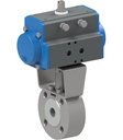 Flanschkugelhahn mit Druckluftdrehantrieb BA049-20-S0-A
