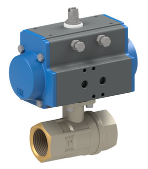 Ball valve with pneumatic actuator BAB1-004-BLTV-D0B-ABS51-C001-22-C002-31-LV-1