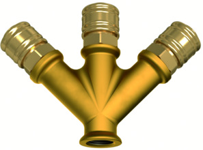 3-fach Kupplungsdosenverteiler DN 7,2 C0C72-3F14-B