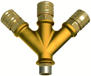 3-fach Kupplungsdosenverteiler DN 7,2 C0C72-3M12-B
