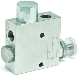 Unidirectional 3-way flow control valve Series RFP3