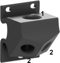 T-connector 45° With wall mounting bracket Series SPEEDLINE