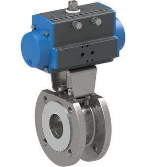 Ball valve with pneumatic actuator Series BA050-S0