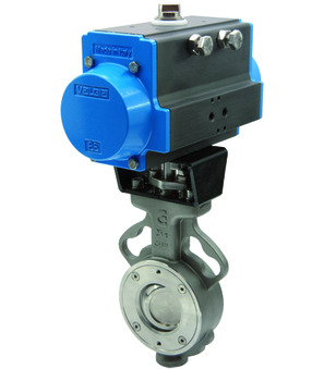 Butterfly valve with pneumatic actuator Series BUW9-SSRS-S-A