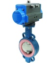 Absperrklappe mit Druckluftdrehantrieb Serie BUW6-DSC-D2