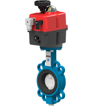 Butterfly valve with electrical actuator Series BUW6-DSE-01