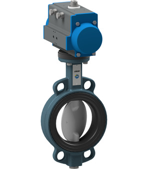 Butterfly valve with pneumatic actuator Series BUW6-DSP1-D2