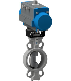 Butterfly valve with pneumatic actuator Series BUW9-SSIS-D4-A