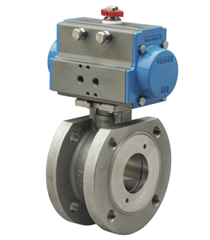 Flanged ball valve with pneumatic actuator Series BA282