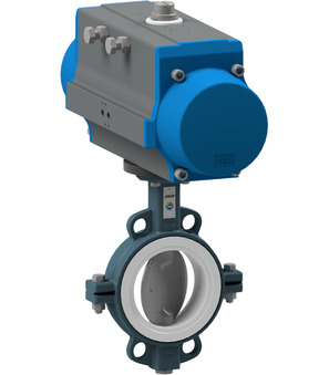 Butterfly valve with pneumatic actuator Series BUW4-DSTS-D22-A