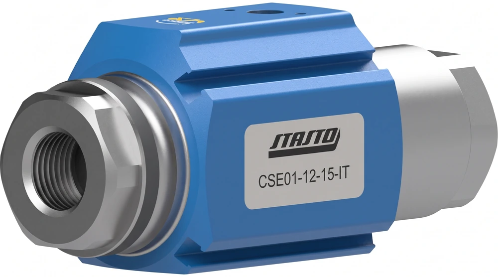Coaxial valves pneumatically operated